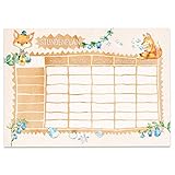 Papierdrachen Stundenplan DIN A4 Block - Motiv Fuchs - beschreibbar und ideal als Geschenk für Schule oder Uni - Terminkalender und Wochenplan fü