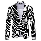 ZACOLLAN Anzug Jacke Männer Casual Klassisch Vintage Anzug Männer Temperament Einzigartig Trend Longsleeve Anzug Herren Slim Fit Mode Gutaussehend Blazer Herren X-08 XXL