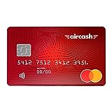 Aircash MasterCard Prepaid-Karte Kunststoff – Eine sichere und Private Art, online und im Geschäft zu bezahlen, Lightweight, Rot
