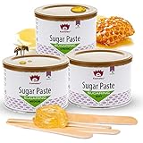 Sugaring Paste Set Kosmetex, Zuckerpaste Haarentfernung zum Zuckern, 3x 550g Soft - Medium - Strong