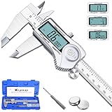 Kynup Digital Messschieber, Schieblehre Messwerkzeuge 150mm Edelstahl IP54 Spritzwasserdicht Staubdicht Schutzdesign, LCD Display für Haushalt und Industrie Messung M