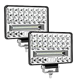 LED Arbeitsscheinwerfer, 2 X 172W Zusatzscheinwerfer 12V Arbeitsscheinwerfer LED 12V~24V - Zusatzscheinwerfer Fernlicht LED 6' LED Scheinwerfer 12V 2 Jahre Garantie