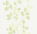 A.S. Création Vliestapete Happy Spring Tapete mit Blumen floral 10,05 m x 0,53 m grün weiß Made in Germany 347613 34761-3