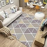 Kunsen teppiche modern designer für wohnzimmer GedrucktgeometrischZuhauseSchlafzimmerwaschbar mädchen zimmer deko multicolor tischkamin teppich teppich vorzimmer teppich jugendzimmer mädchen 170X240CM
