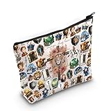 LEVLO Lucy in Narnia Kosmetiktasche mit Zitat von Narnia, Film-Fans, Geschenk, Mut, Herz, Make-up-Tasche mit Reißverschluss für Damen und Mädchen, Dear Heart Full, Kosmetik