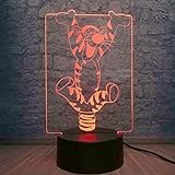 Colyya Tigger LED Night Light Child Cartoon Tier 3D Lampe Büro Kreative Ausstellung Party Geburtstag