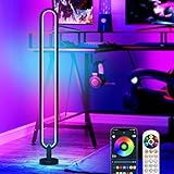 LED Stehlampe Dimmbar Farbwechsel mit Fernbedienung und APP Kontrolle,Licht und Musik Synchron,Timer und Memory Funktion,LED RGB Standleuchte für Schlafzimmer Wohnzimmer Spielzimmer,20W