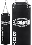 Bad Company Boxsack inkl. Vierpunkt Stahlkette I Canvas Punchingsack, ungefüllt I 100 x 30 cm