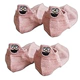 BDCNYC Damen Grils süße Smiley Socken lustige Söckchen Neuheit Sox Frauen Geschenk, bestickte Baumwoll Söckchen (pink)