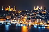 Istanbul Skyline Moschee Stadt XXL Wandbild Foto Poster P0035 Größe 120 cm x 80 cm, Größe 120 cm x 80 cm