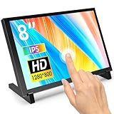 ELECROW Für Raspberry Pi Display, Mini Monitor 8 Zoll 1280×800 Touchscreen Monitor Kompatibel mit Raspberry Pi 5/4, PC/Laptop, Jetson N