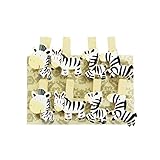Oblique-Unique® Kleine Mini Holz Wäscheklammern Holzklammern Deko Klammern mit Motiv (Zebras)