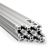 Ulber24 - Aluprofil 20x20 Nut6 Typ B,6x2m=12m Aluminium- Konstruktion- Montage- Systemprofil 2020 Alu Schiene Stecksystem Vierkant Profil B-Typ Nut 6 Wink