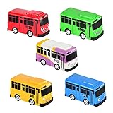 RTING Little Bus Tayo Spielzeug, 5-teiliges Mini-Bus-Spielzeug-Set, Mini-Cartoon-Farben, für Freunde und Kinder