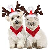 Weihnachten Hundekleidung, Haustier Weihnachtsdekoration Hund Stirnband Mode Geweih Hut Haustier Partei Hundekostüm für Weihnachten