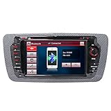 Junhua 7' Autoradio mit Touchscreen DVD GPS Navigation Multimedia Player Bluetooth DAB Musik Lenkradsteuerung FÜR SEAT Ibiza 6j 2009-2013 (Radio)