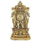 Design Toscano Chateau Chambord Klassische Kaminsimsuhr, Polyresin, gold-finish, 51 cm