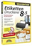 Markt & Technik Etiketten Druckerei 8.5 Gold Edition Vollversion, 1 Lizenz Windows Etikettendruck-So