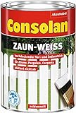 2,5 Liter Consolan Wetterschutz Zaun-Weiß
