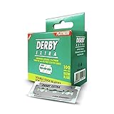 Derby Extra Double Edge Safety Razor Blades - Pack of 100 Blades - Mini