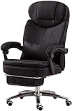 Gaming-Stuhl mit hoher Rückenlehne, großer Stoff, mit Fußstütze, Drehstuhl, Chefsessel mit Lendenkissen, Tragkraft: 150 kg (Farbe: Schwarz) (Farbe: Hellgrau)