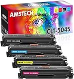 Amstech CLT-504S Kompatibel Tonerkartusche als Ersatz für Samsung CLT-P504C für Xpress C1860FW C1810W SL-C1860FW SL-C1810W CLX-4195FN CLX-4195FW (CLT-K504S CLT-C504S CLT-M504S CLT-Y504S 4-Pack)