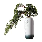 Künstlicher Bonsai Künstlicher Baum Bonsai Holzzweige Einfache und natürliche Simulation der einladenden Kiefern-Topfpflanzen chinesische Keramik Wohnzimmer und Bürodekoration Zimmerbonsai Bonsai