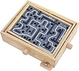 Der Holz Spiele Klassiker der 80 er Jahre | Kugel Labyrinth aus Holz Spielzeug | Geschicklichkeitsspiel |