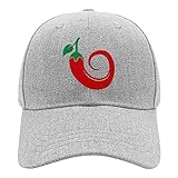 Kpeliar Baseballmützen Chili Trucker Hüte für Frauen Coole Baumwolle Stickerei Snapback Geschenk, Blass, One size