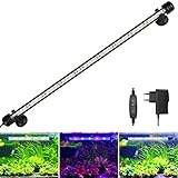 BELLALICHT LED Timer Aquarium Beleuchtung - Aquarien Lampe [RGB-Weiß Licht] mit eingebautem Timer Dimmer, Dimmbar 10 Helligkeitsstufen IP67 Wasserdicht Light für Fisch Tank Pflanze