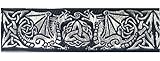 10m Keltische Borte Webband 35mm breit Farbe: Dunkelblau-Silber von 1A-Kurzwaren 35027-dblsi