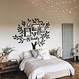 Family Tree, Metal Wall Art, Schwarz, Metallwandkunst, Wanddekoration Metall Wanddeko für minimalistische und moderne Schlafzimmer, Wohnzimmer