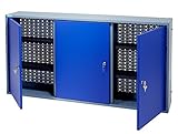 Küpper Hängeschrank 70097 ultramarinblau, 3 Türen, 4 Fachböden, 120x60x20