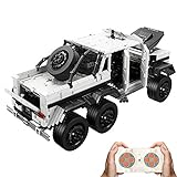 WWEI Technik Ferngesteuertes Geländewagen Auto Bausteine, 3300 Teile 1:8 6X6 SUV Off-Roader Spielzeug mit LED-Beleuchtungsset Klemmbausteine Kompatibel mit Lego Mercedes-Benz G63