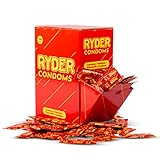 Ryder Kondome – 144 Stück – Normalgröße Kondome in praktischer Großdose, Saugerenden mit Gleitmittel für ein glattes Eindringen