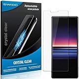SWIDO Displayschutzfolie für Sony Xperia 1 [Crystal Clear], kristallin, transparent, unsichtbar, sehr strapazierfähig, Anti-Fingerabdruck-Schutzfolie