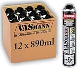 VASmann Sprühdämmung / Sprühisolierung 12x890ml Dachdämmung Kellerdeckendämmung Zwischensparrendämmung Vielseitige Isolationslösungen - Effektive Wärmedämmung EPS / XPS Dämmung (30m2)