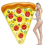 Qiuetpdor Pool Toys Luftmatratze Pizza, 188 x 130 cm, aufblasbar, f¨¹r Pool, Luftmatratze f¨¹r Wohnzimmer, aufblasbares Bett, Sommer im Freien (Gelb) ¡­