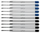 10x DIVEY Premium Kugelschreiberminen für das G2-Format - hochwertige Ersatz-Großraumminen im 10er Sparpack - Passend für alle G2-Kugelschreiber - Schreibfarbe: 5x Schwarz & 5x Blau