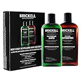 Brickell Men’s Daily Revitalizing Hair Care Routine - Shampoo mit Minze und Teebaumöl und Stärkender und Volumenspendender Conditioner - Natürlich und Organisch
