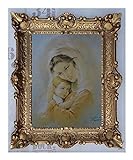 Lnxp Bild Bilder Gemälde in den Rahmen montiert 56x46 cmReligiös Mutter Maria Gottes Maria Jesus Christus Kruzifix Engel 11