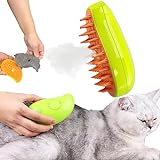 Elektrischer Spray-Massagekamm für Katzen und Hunde, Anti-Fliegen-Massagebad, USB-Aufladung, Katzenkamm, schwimmender Haarentfernungskamm, Haustierpflege (Grün)