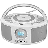 CD-Radio Tragbare CD-Player-Boombox mit Bluetooth- und FM-Radio, USB-Eingang und 3,5-mm-AUX-Kopfhörerbuchse,Stereo Boombox Radio mit MP3/CD-Player (WTB-791)