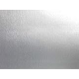 DecoMeister Klebefolien in Aluminium-Gebürstet-Optik Aluminiumblechfolien Kühlschrank-Folien Aluminiumfolie Selbstklebefolie Möbelfolie Selbstklebend 45x150 cm Blechfolie Metallic Gebü