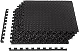 Amazon Basics Schutzmatten Puzzle Set/ Unterlegmatte (6 Puzzlematten, je 61x61cm/ gesamt 2.2m²) schwarz
