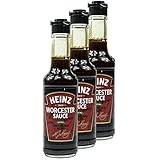 Heinz - 3er Pack Worcester Sauce in 150 ml Glasflasche (Würzsauce) - Worcestersauce zum Würzen und Verfeinern von Fleisch-, Fisch- und Gemüsegerichte