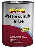 Consolan Profi Wetterschutzfarbe Holzschutz außen 2,5 Liter, Grau, 2.5 l (1er Pack)