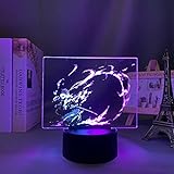 3D-Illusionslampe, japanisches Anime-Licht, japanisches Anime-LED-Licht, Raumdekoration (USB-betrieben, 16 Farben mit Fernbedienung) - FSFGF – Dämonen-Slayer Dual Color Kyojuro Rengoku
