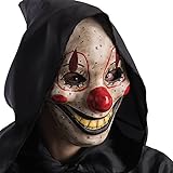 Carnival Toys 783 Maske Horror Clown, beige, one Size