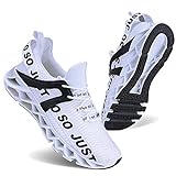 Vivay Damen Laufschuhe Walking Athletic für Frauen Casual Slip Fashion Sports Outdoor-Schuhe, 38 EU, Weiß